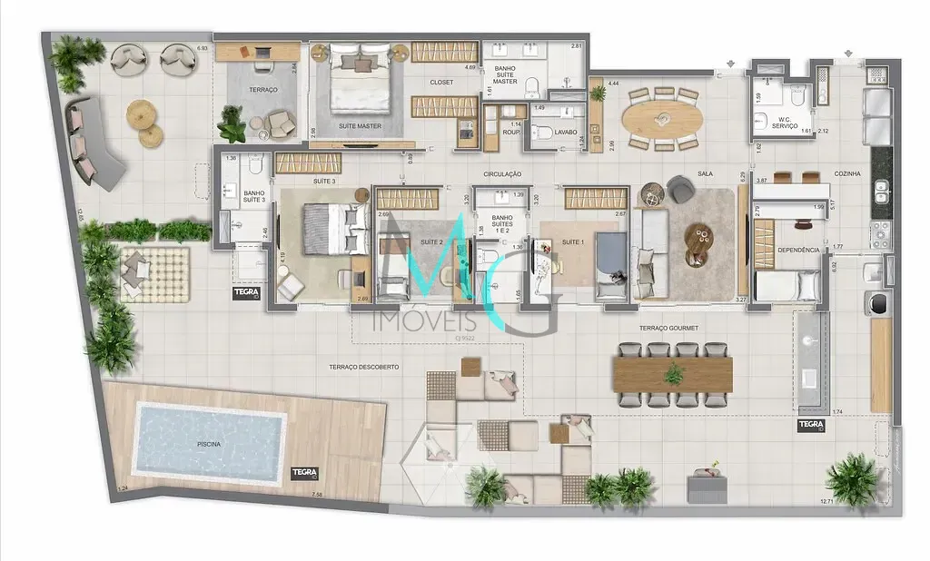 Apartamento, 3 quartos, 125 m² - Foto 95