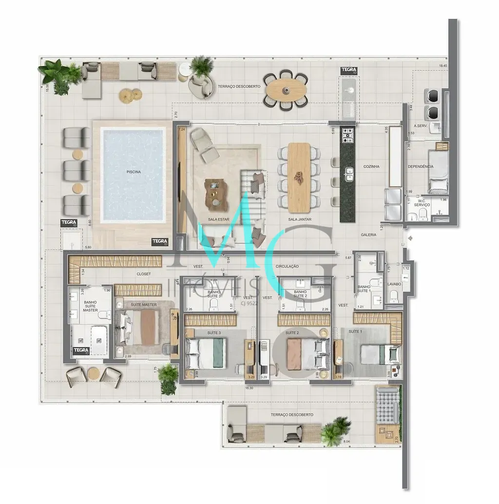 Apartamento, 3 quartos, 125 m² - Foto 98