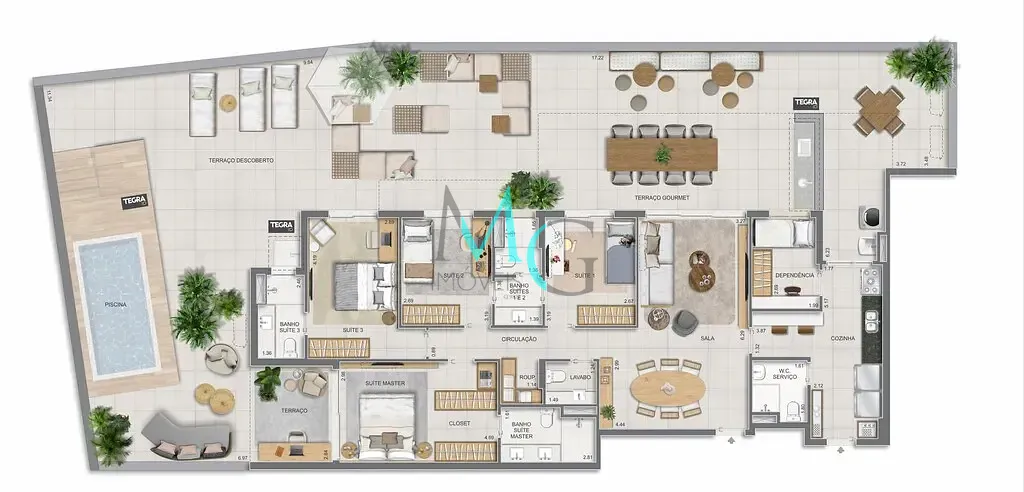 Apartamento, 3 quartos, 125 m² - Foto 100