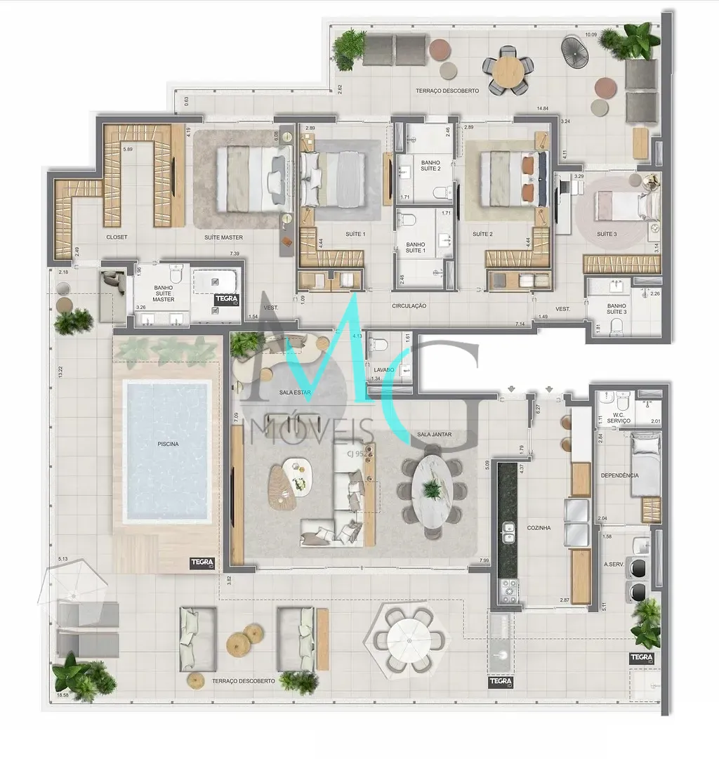 Apartamento, 3 quartos, 125 m² - Foto 106