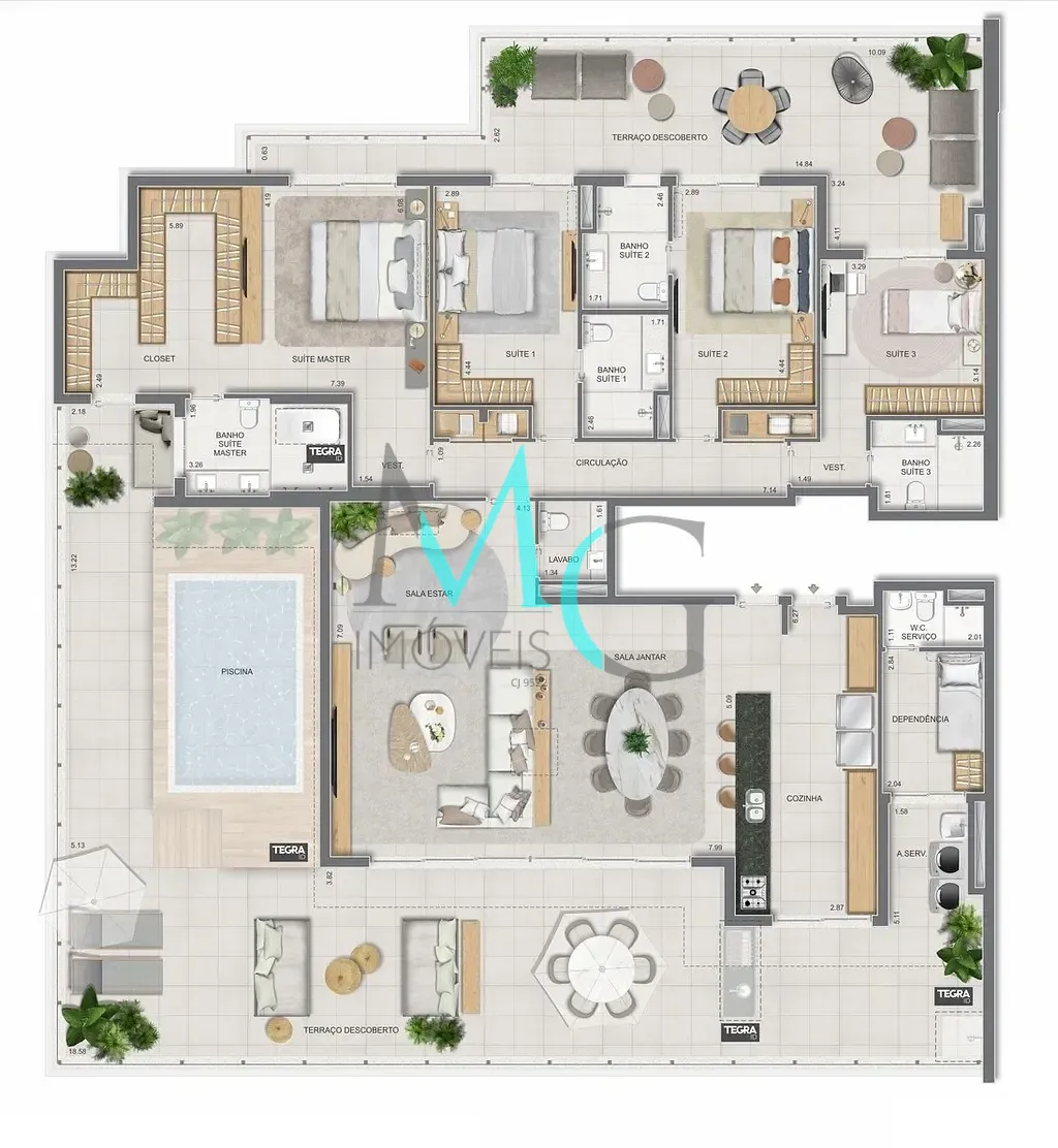 Apartamento, 3 quartos, 125 m² - Foto 107