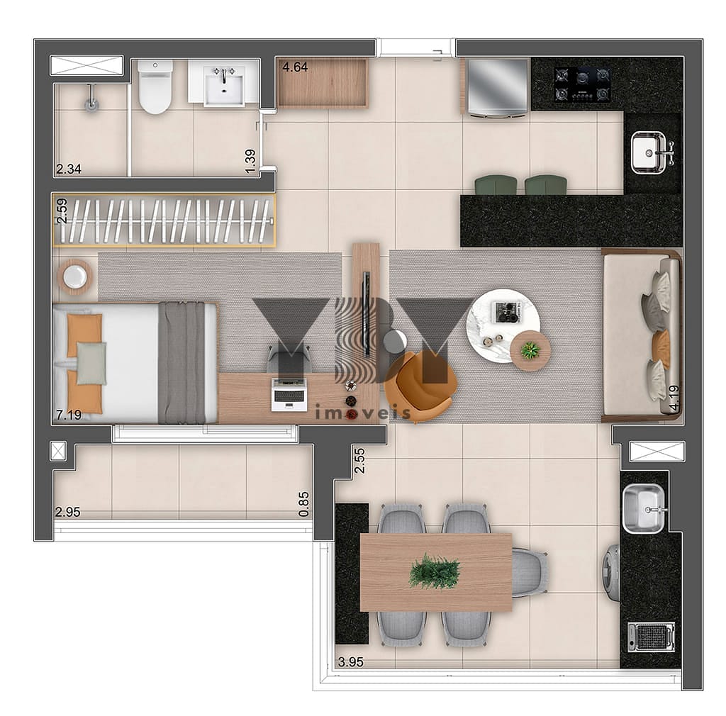 Cobertura, 1 quarto, 125 m² - Foto 44