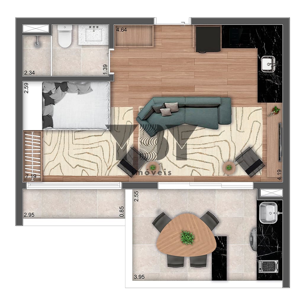 Cobertura, 1 quarto, 125 m² - Foto 45