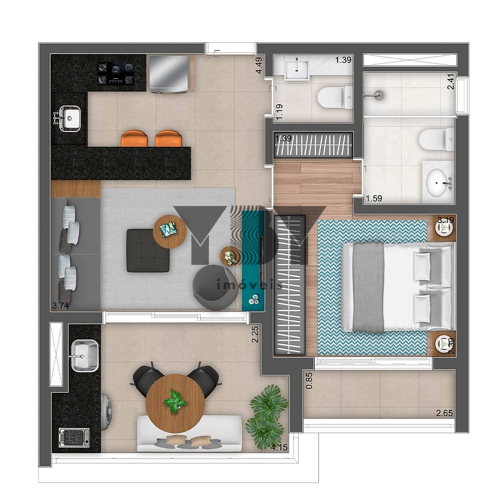 Cobertura, 1 quarto, 125 m² - Foto 46
