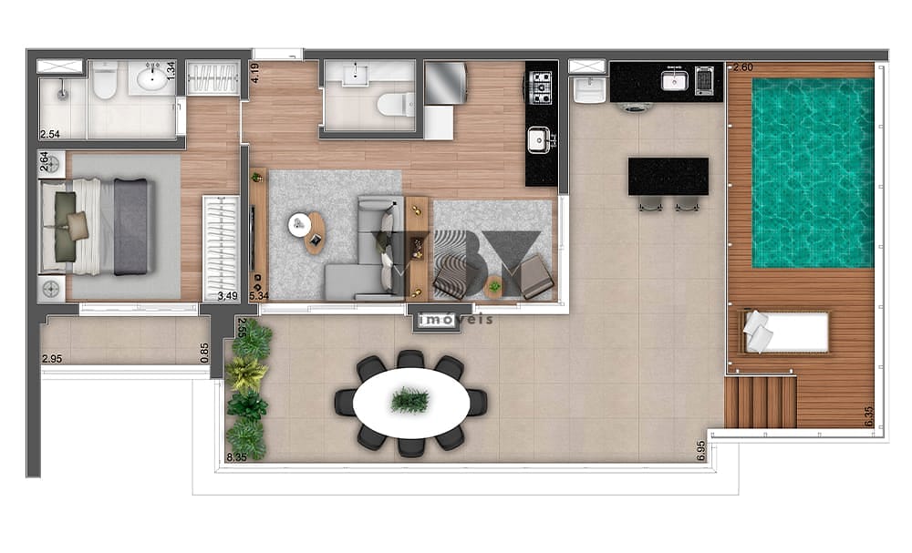 Cobertura, 1 quarto, 125 m² - Foto 51