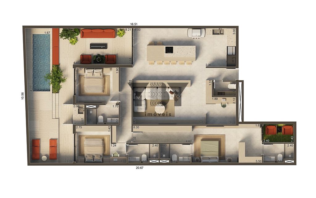 Cobertura, 2 quartos, 121 m² - Foto 33