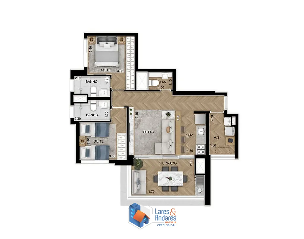 Apartamento, 3 quartos, 119 m² - Foto 29
