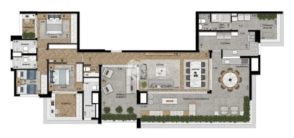 Cobertura, 3 quartos, 215 m² - Foto 32