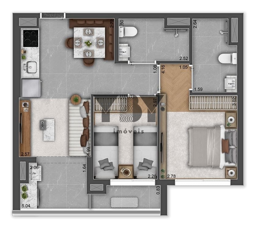 Apartamento, 2 quartos, 55 m² - Foto 14