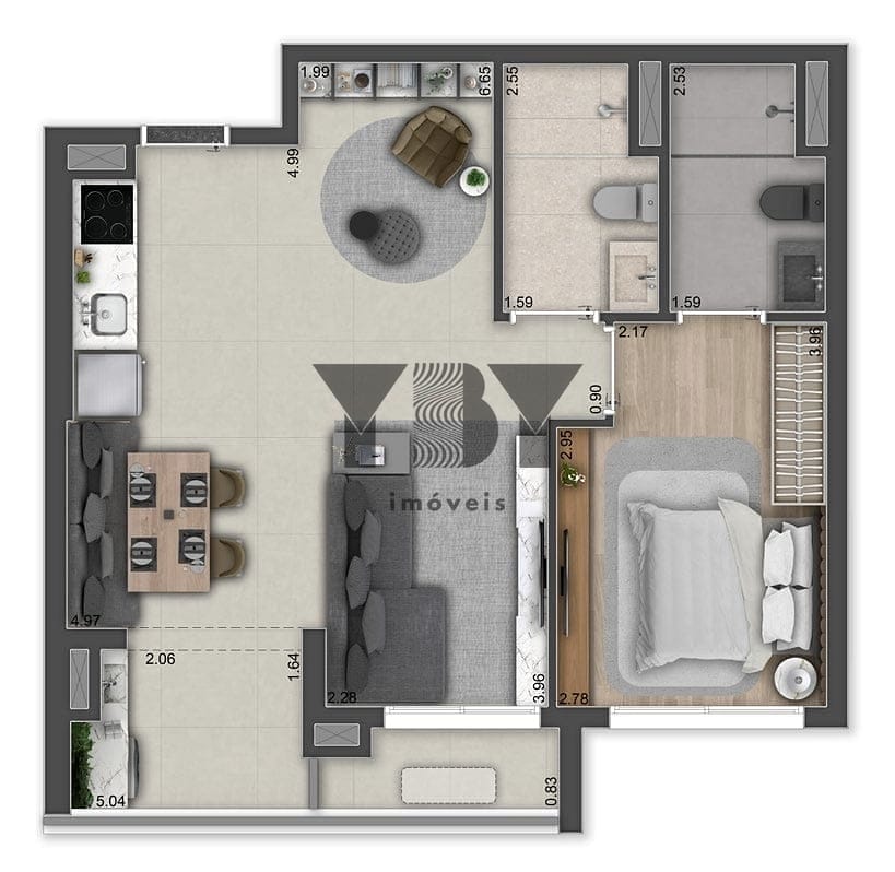 Apartamento, 2 quartos, 55 m² - Foto 16