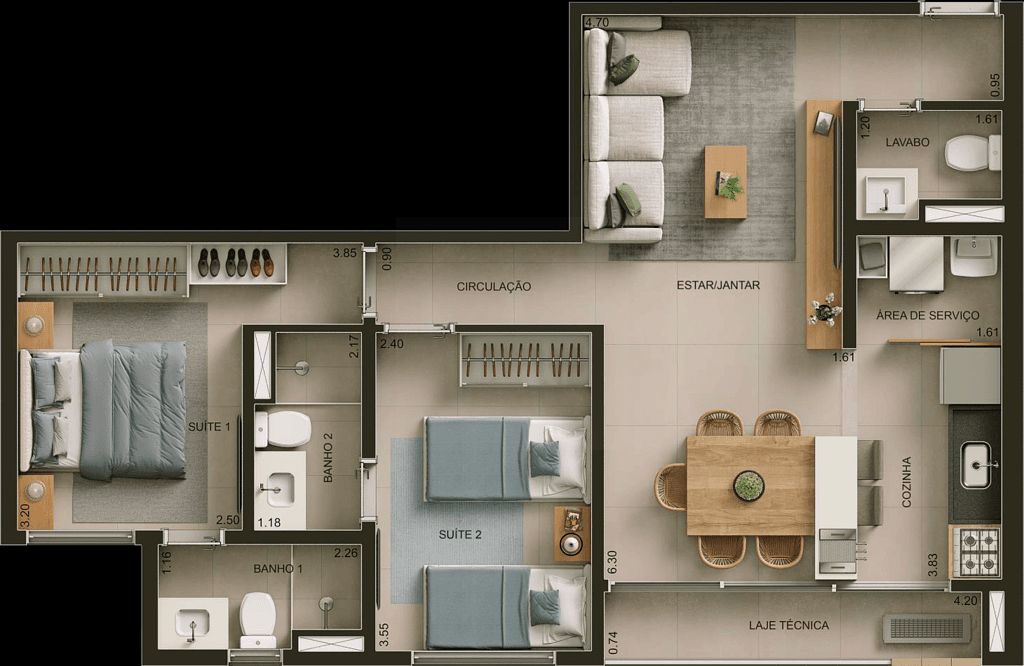 Apartamento, 2 quartos, 66 m² - Foto 18