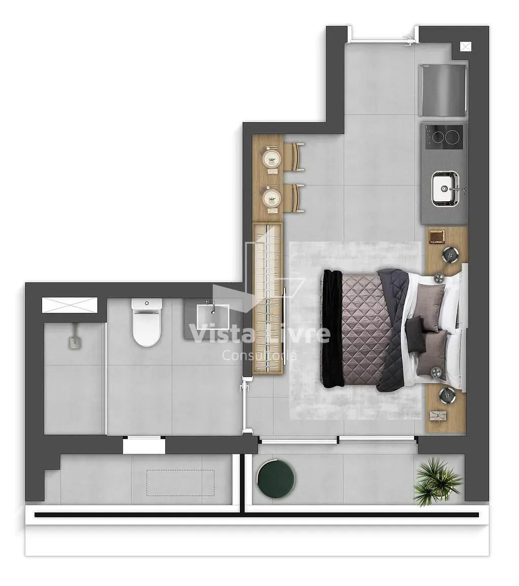 Apartamento, 1 quarto, 28 m² - Foto 11
