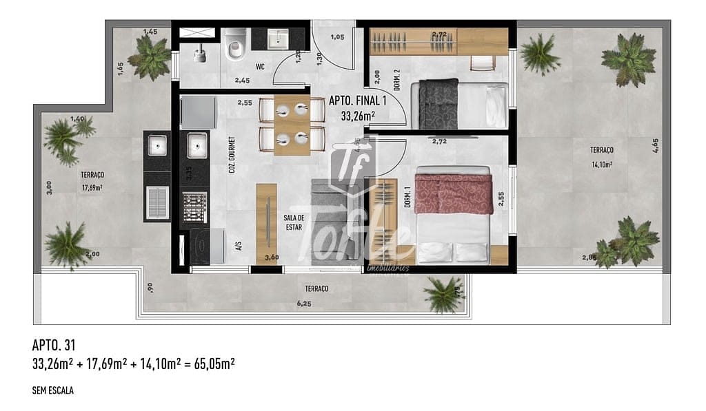 Apartamento, 2 quartos, 65 m² - Foto 37