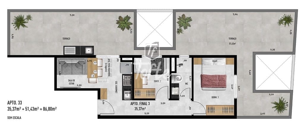 Apartamento, 2 quartos, 65 m² - Foto 38