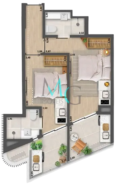 Apartamento, 2 quartos, 49 m² - Foto 15