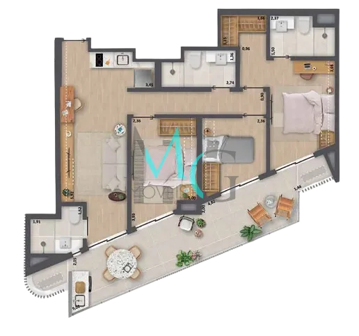 Apartamento, 2 quartos, 43 m² - Foto 19