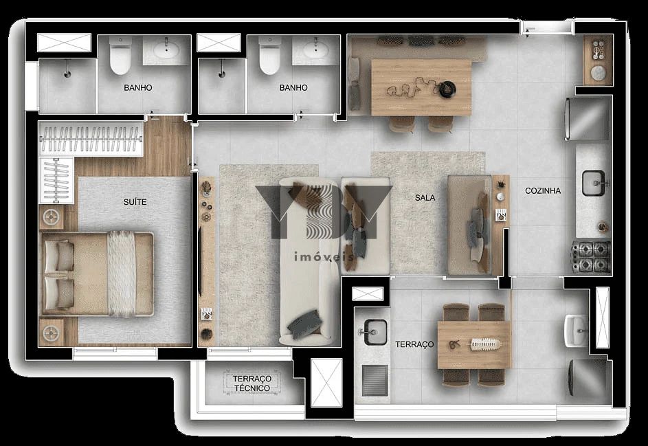 Apartamento, 2 quartos, 60 m² - Foto 22