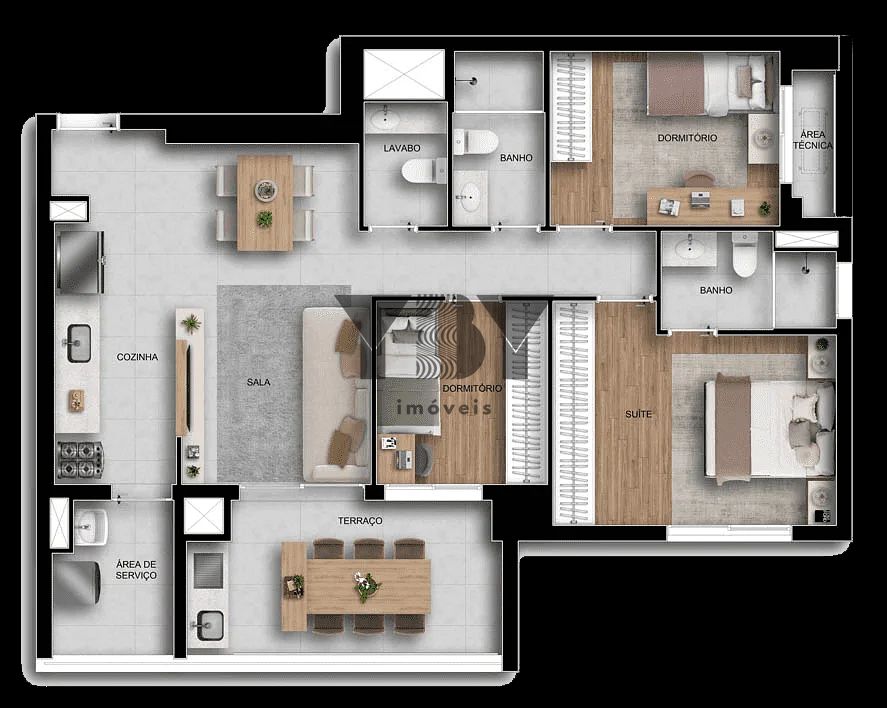 Apartamento, 3 quartos, 90 m² - Foto 23