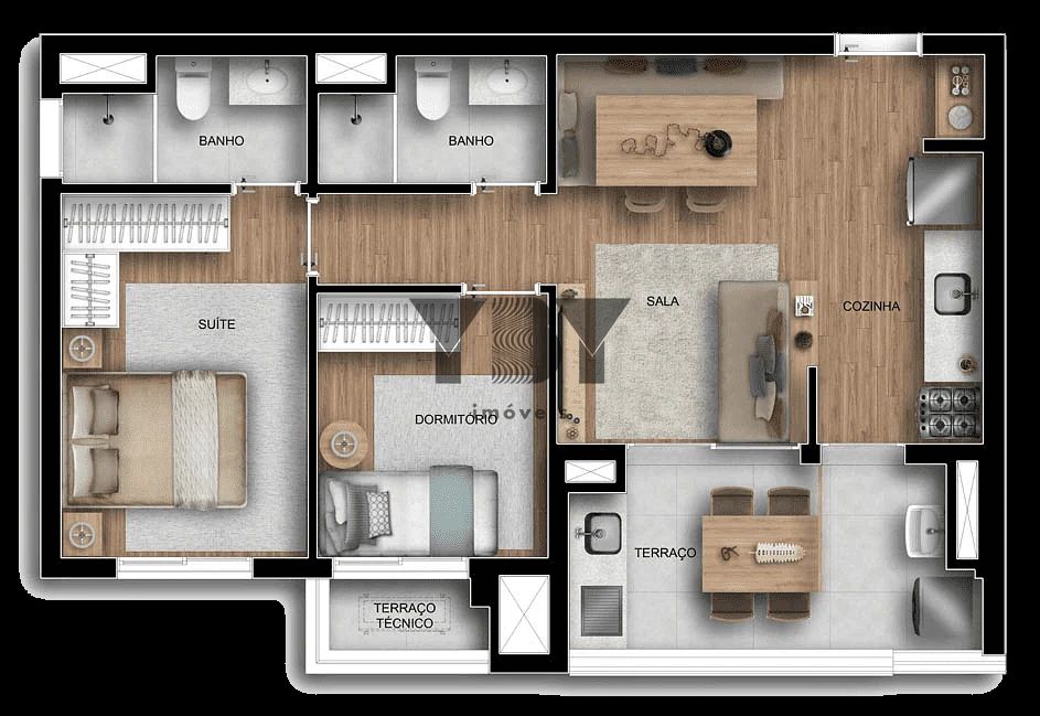 Apartamento, 1 quarto, 35 m² - Foto 21