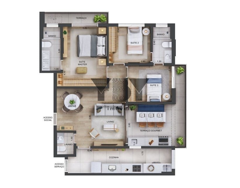 Apartamento à venda com 3 quartos, 96m² - Foto 13
