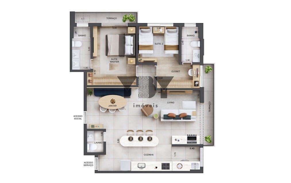 Apartamento à venda com 3 quartos, 96m² - Foto 14