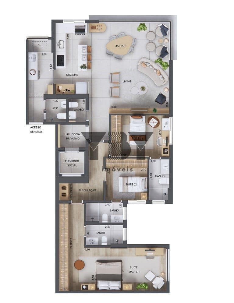 Apartamento à venda com 3 quartos, 96m² - Foto 15
