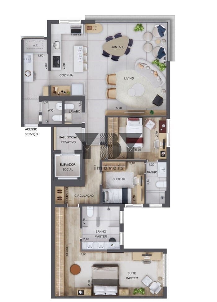 Apartamento à venda com 3 quartos, 96m² - Foto 16