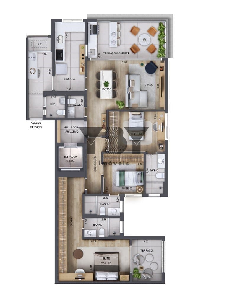 Apartamento à venda com 3 quartos, 96m² - Foto 17