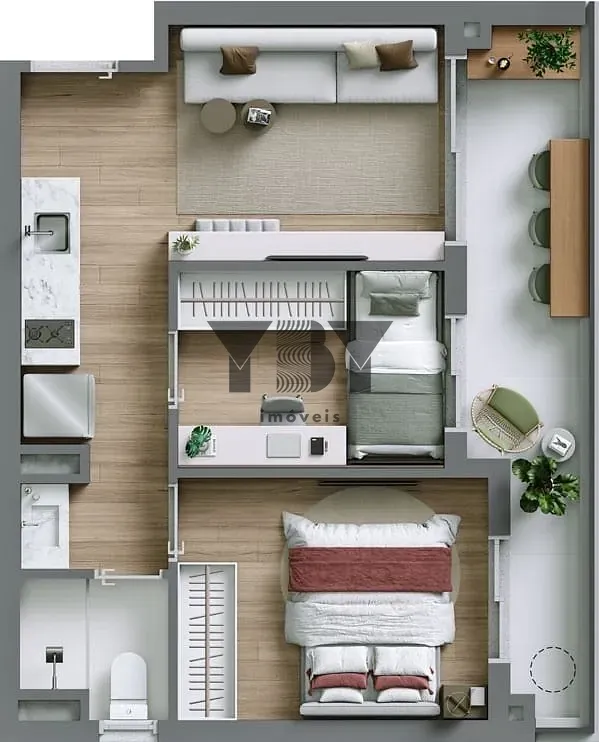 Apartamento, 1 quarto, 39 m² - Foto 28