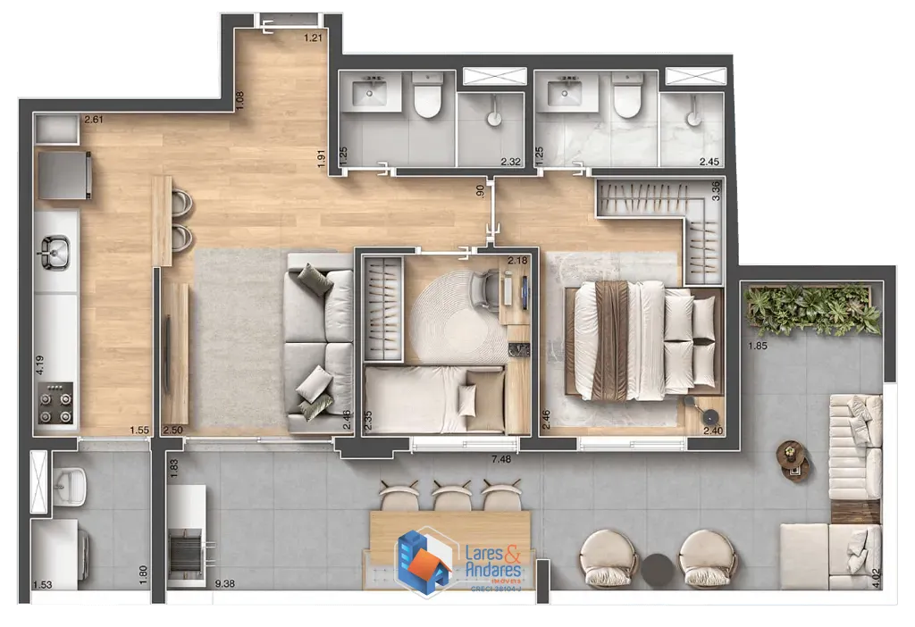 Apartamento, 3 quartos, 78 m² - Foto 36