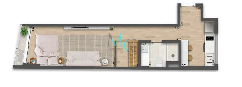 Cobertura, 1 quarto, 62 m² - Foto 17