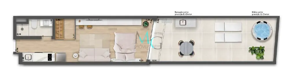 Cobertura, 1 quarto, 62 m² - Foto 19
