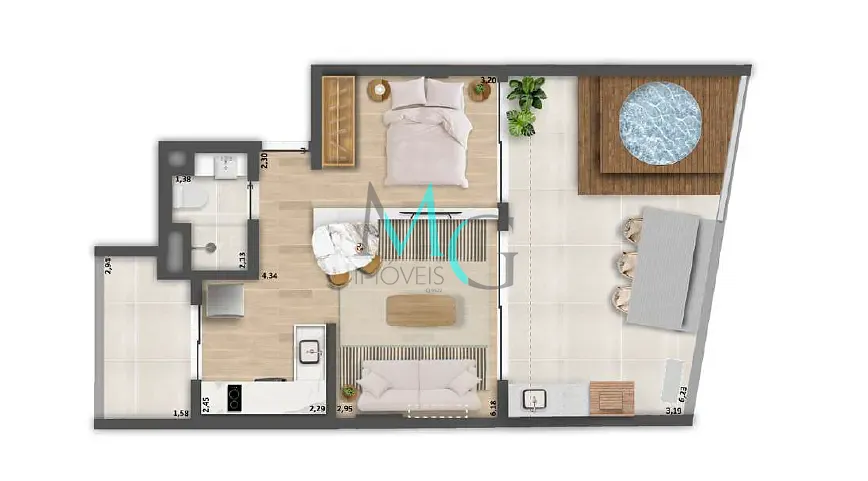 Cobertura, 1 quarto, 62 m² - Foto 26