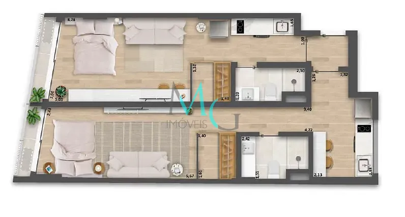Cobertura, 1 quarto, 62 m² - Foto 28