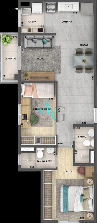 Apartamento, 2 quartos, 58 m² - Foto 16
