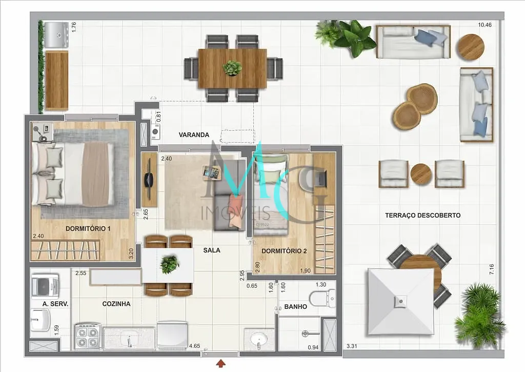 Apartamento, 2 quartos, 70 m² - Foto 71