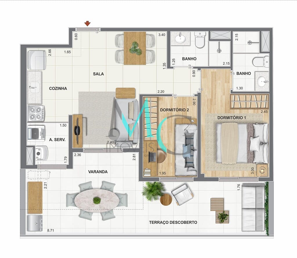 Apartamento, 2 quartos, 73 m² - Foto 70