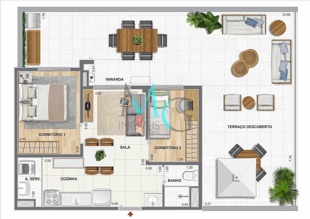 Apartamento, 2 quartos, 50 m² - Foto 71