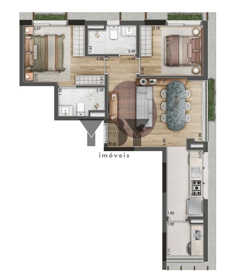 Cobertura à venda com 2 quartos, 157m² - Foto 22