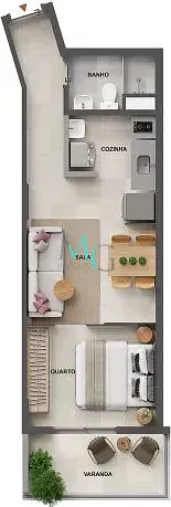 Apartamento, 1 quarto, 46 m² - Foto 21