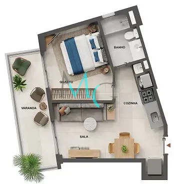 Apartamento, 1 quarto, 46 m² - Foto 25