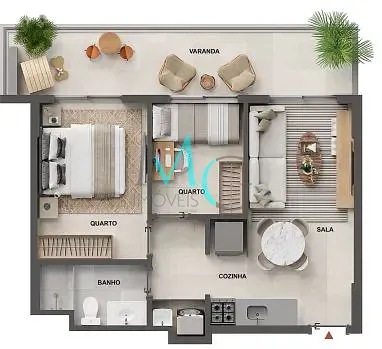 Apartamento, 1 quarto, 46 m² - Foto 32