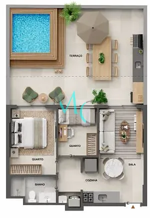 Apartamento, 1 quarto, 46 m² - Foto 43