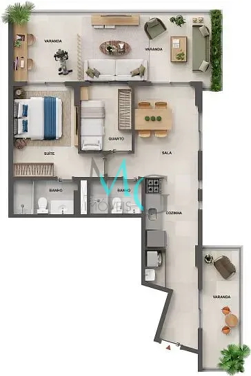 Apartamento, 1 quarto, 46 m² - Foto 44