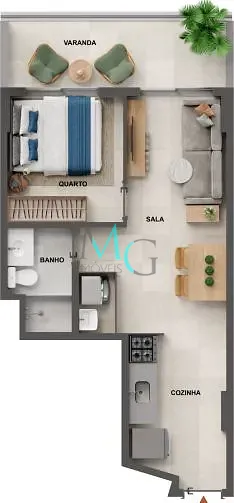Apartamento, 1 quarto, 47 m² - Foto 23