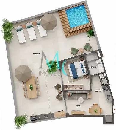 Apartamento, 1 quarto, 47 m² - Foto 47