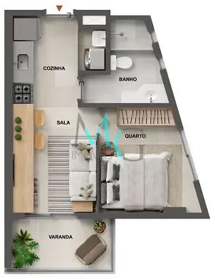 Apartamento, 1 quarto, 34 m² - Foto 18