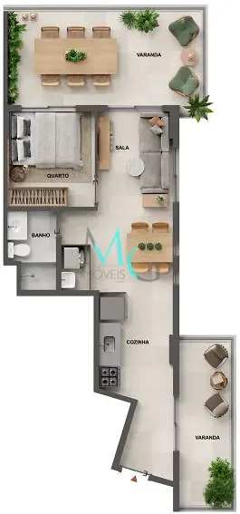 Apartamento, 1 quarto, 34 m² - Foto 38