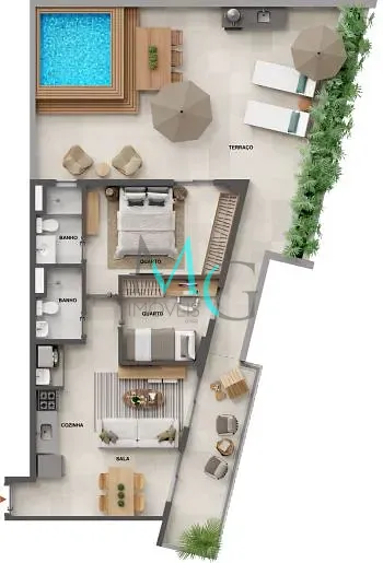 Apartamento, 1 quarto, 34 m² - Foto 46