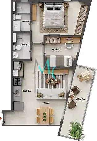 Apartamento, 2 quartos, 59 m² - Foto 37